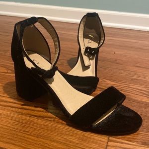 Chinese Laundry Black Suede Heels - worn only once - amazing condition!